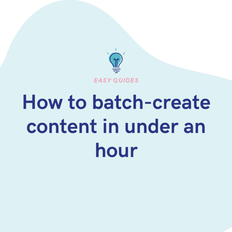 How to batch-create content in under an hour