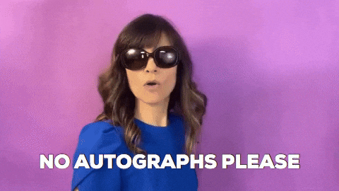 Underrated artists you should be listening to in 2026. GIF of someone saying no autographs please.