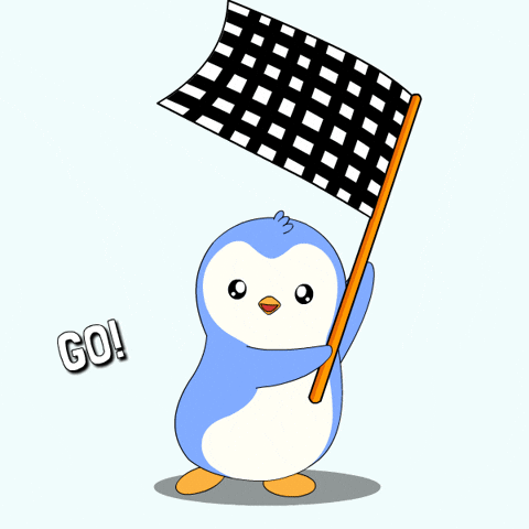 Why your account was flagged (and how to appeal) Penguin waving a go flag GIF.