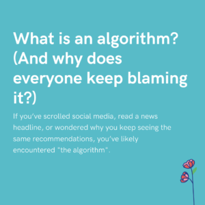 What is an algorithm (And why does everyone keep blaming it)