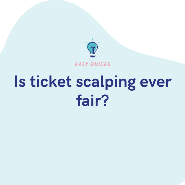 Is ticket scalping ever fair