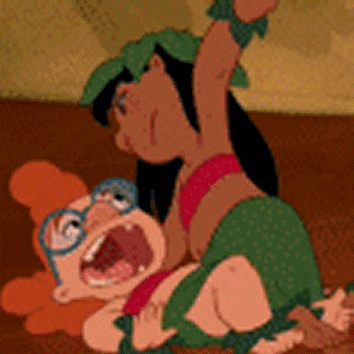 The greatest music feuds of the digital age: When pop stars go to internet war. Lilo from Lilo and Stitch fight scene GIF.