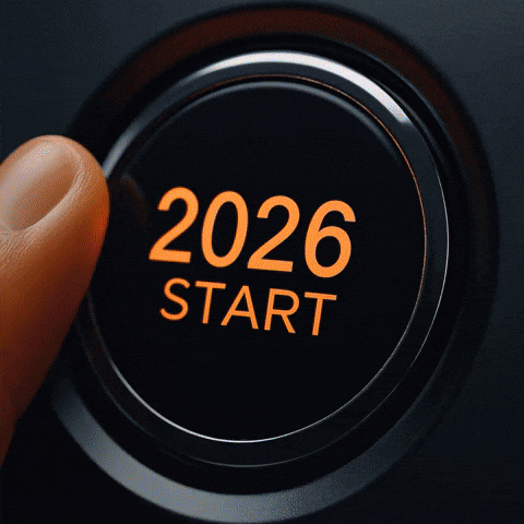The biggest music trends of 2026. GIF of someone pressing a 2026 start button.