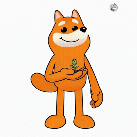 The zero-dollar marketing kit: 5 ways to grow without an ad budget. Fox cartoon with growing sapling in his hand GIF.