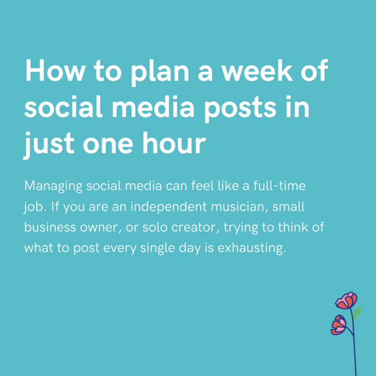 How to plan a week of social media posts in just one hour