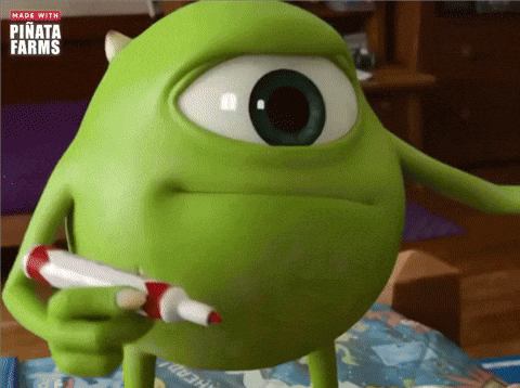 How to turn one long video into a week of content. Mike Wazowski crossing dates off a calendar GIF.