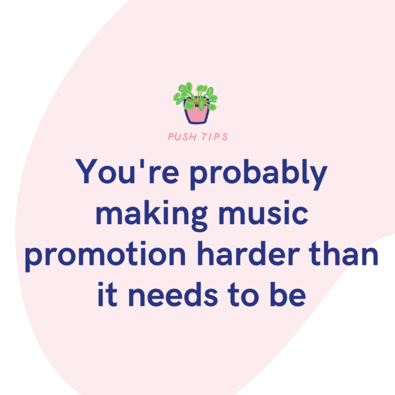 You're probably making music promotion harder than it needs to be