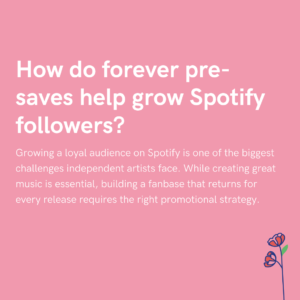 How do forever pre-saves help grow Spotify followers