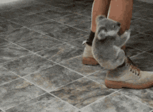 Discovery is easy. Retention is hard. GIF of a koala clinging to someone's leg.