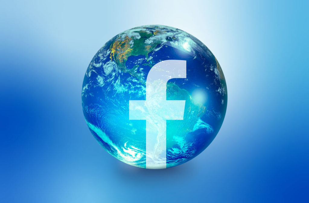 Can you see who viewed your Facebook profile? Facebook logo on a globe.