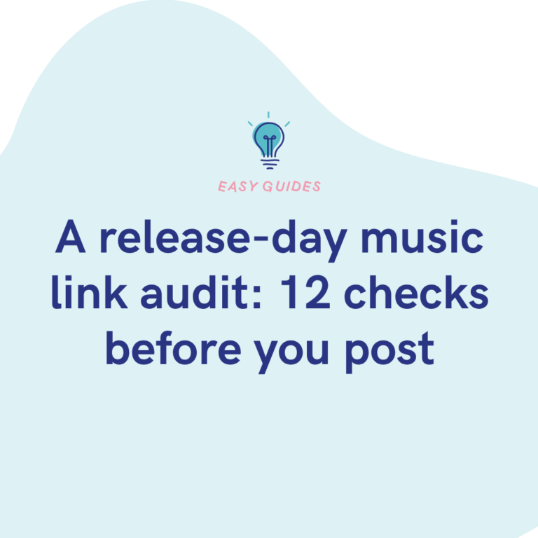 A release-day music link audit 12 checks before you post